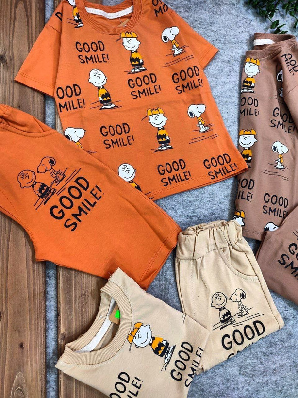 تصویر محصول تیشرت شلوارک Goodsmileاسپرت|دخترانه و پسرانه|نخ پنبه|مناسب۱تا۶سال